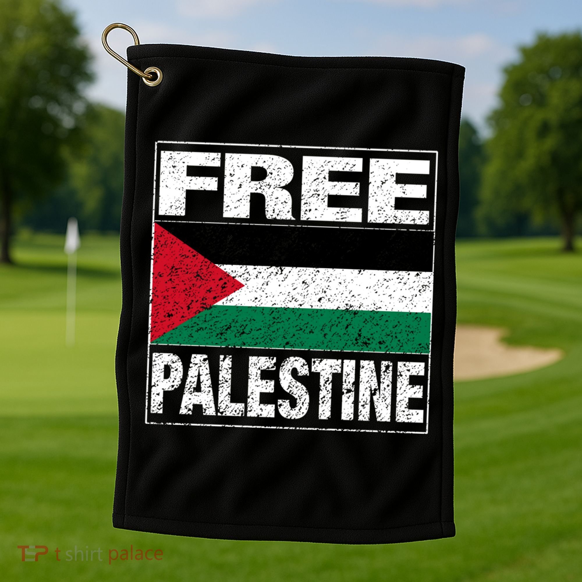 Free Palestine Palestine Flag I Love Palestine Gaza Meaningful Gift Golf Towel