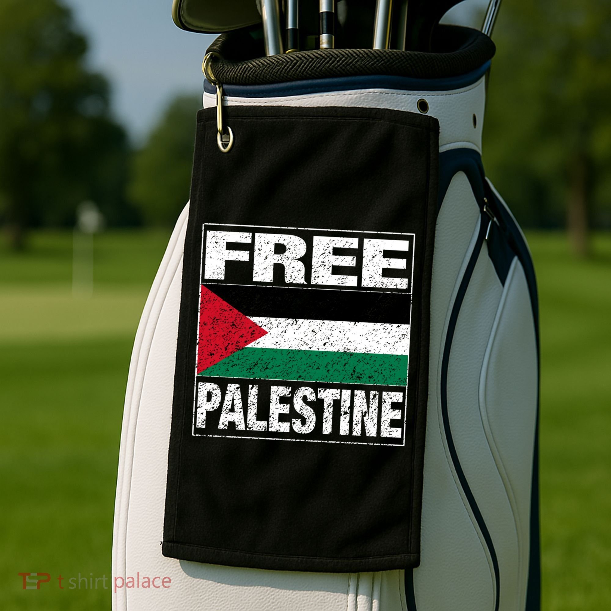 Free Palestine Palestine Flag I Love Palestine Gaza Meaningful Gift Golf Towel