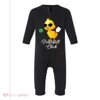 Funny Pickleball Pickleball Chick Infant Fleece One Piece thumb 0