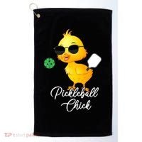 Funny Pickleball Pickleball Chick Golf Towel thumb 0