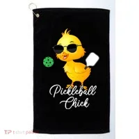 Funny Pickleball Pickleball Chick Golf Towel thumb 0