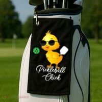 Funny Pickleball Pickleball Chick Golf Towel thumb 2