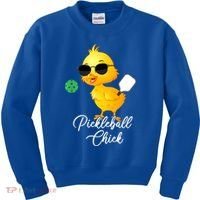 Funny Pickleball Pickleball Chick Kids Sweatshirt thumb 0