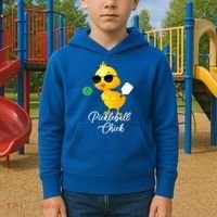 Funny Pickleball Pickleball Chick Kids Hoodie thumb 2
