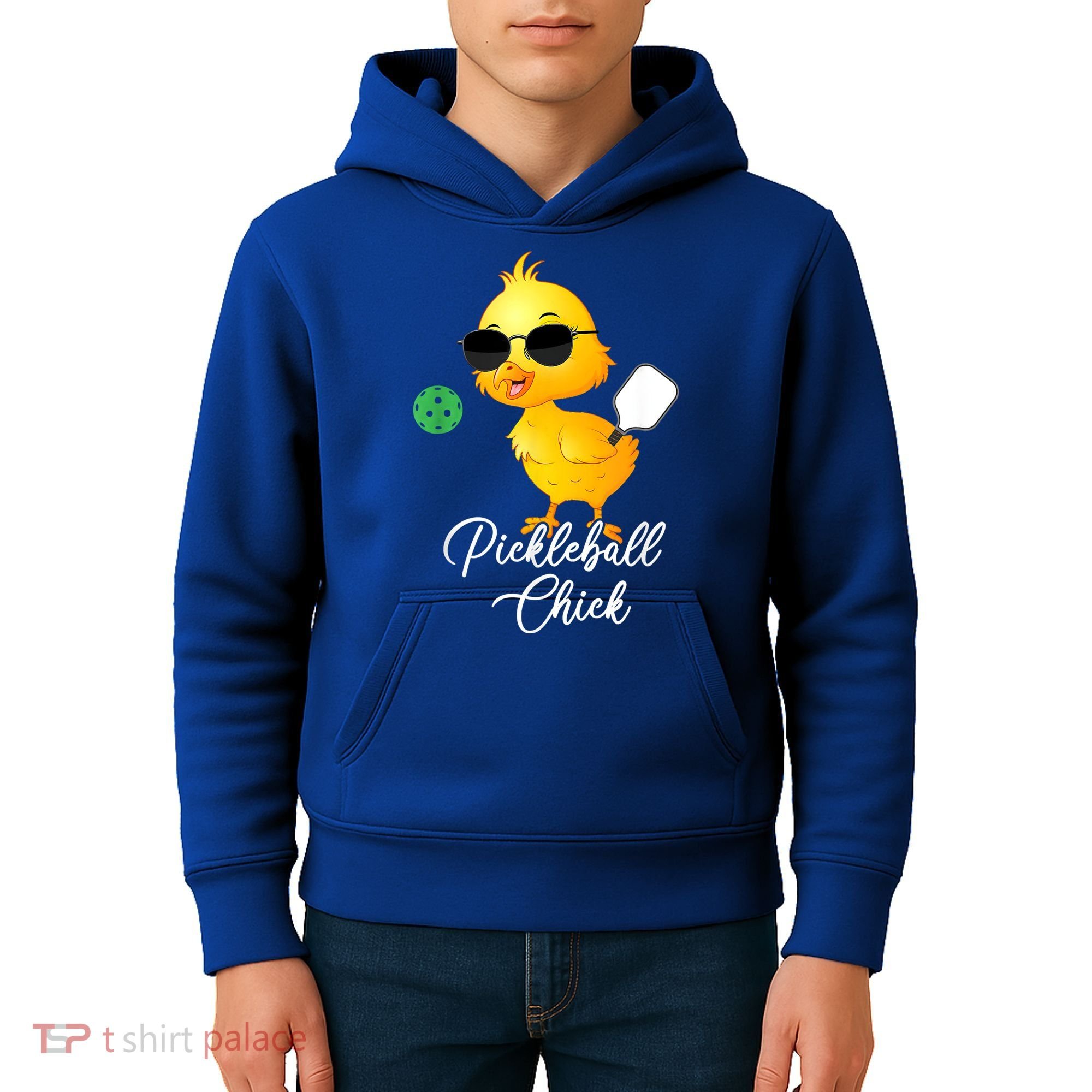 Funny Pickleball Pickleball Chick Kids Hoodie