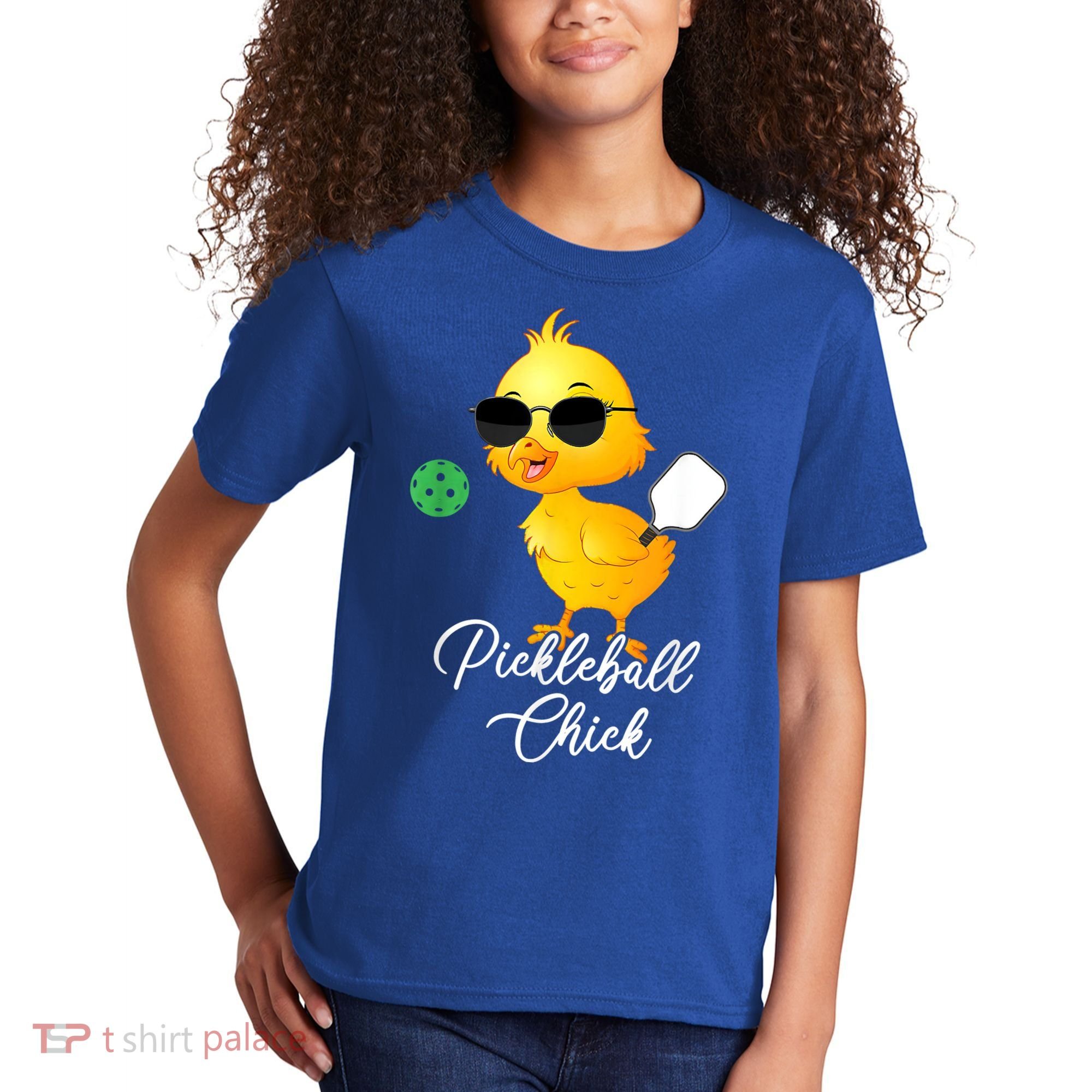 Funny Pickleball Pickleball Chick Kids T-Shirt