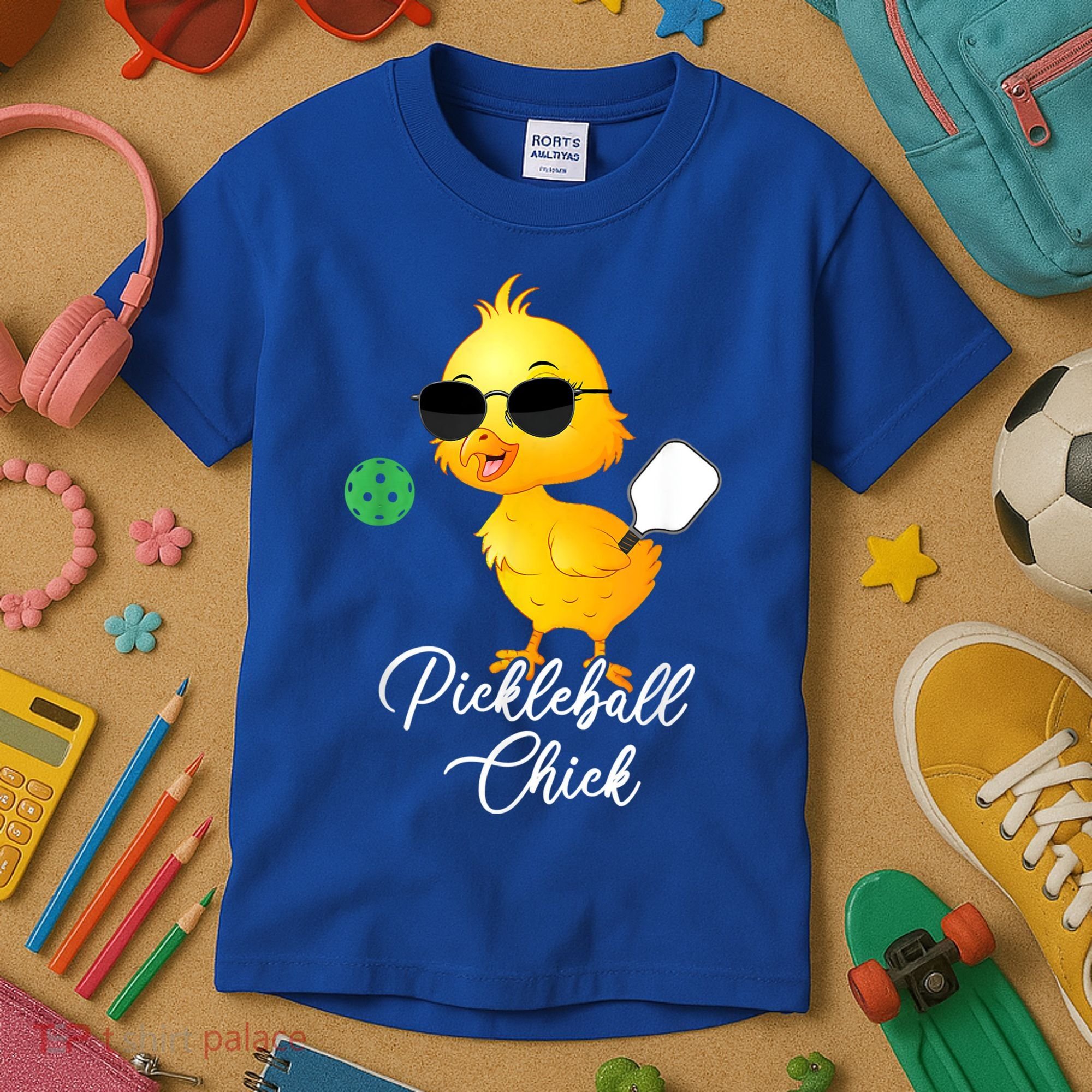 Funny Pickleball Pickleball Chick Kids T-Shirt