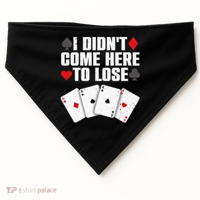 Funny Poker Player Design Gamblers Poker Lover USA-Made Doggie Bandana