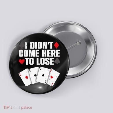Funny Poker Player Design Gamblers Poker Lover Button