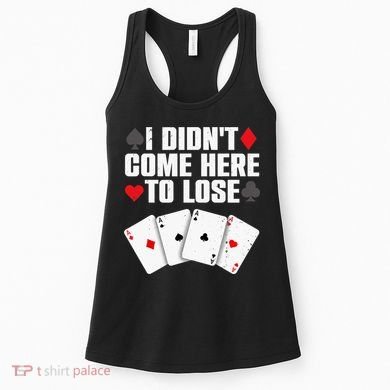 Funny Poker Player Design Gamblers Poker Lover Women's Tank Top