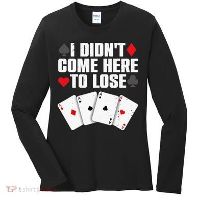 Funny Poker Player Design Gamblers Poker Lover Women's Long Sleeve Shirt