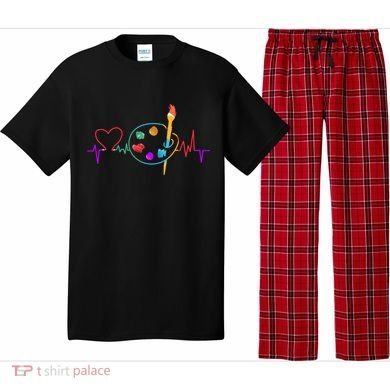 Funny Paint Palette Brush Artist Painter Gift Gift Pajama Set