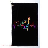 Funny Paint Palette Brush Artist Painter Gift Gift Golf Towel thumb 0