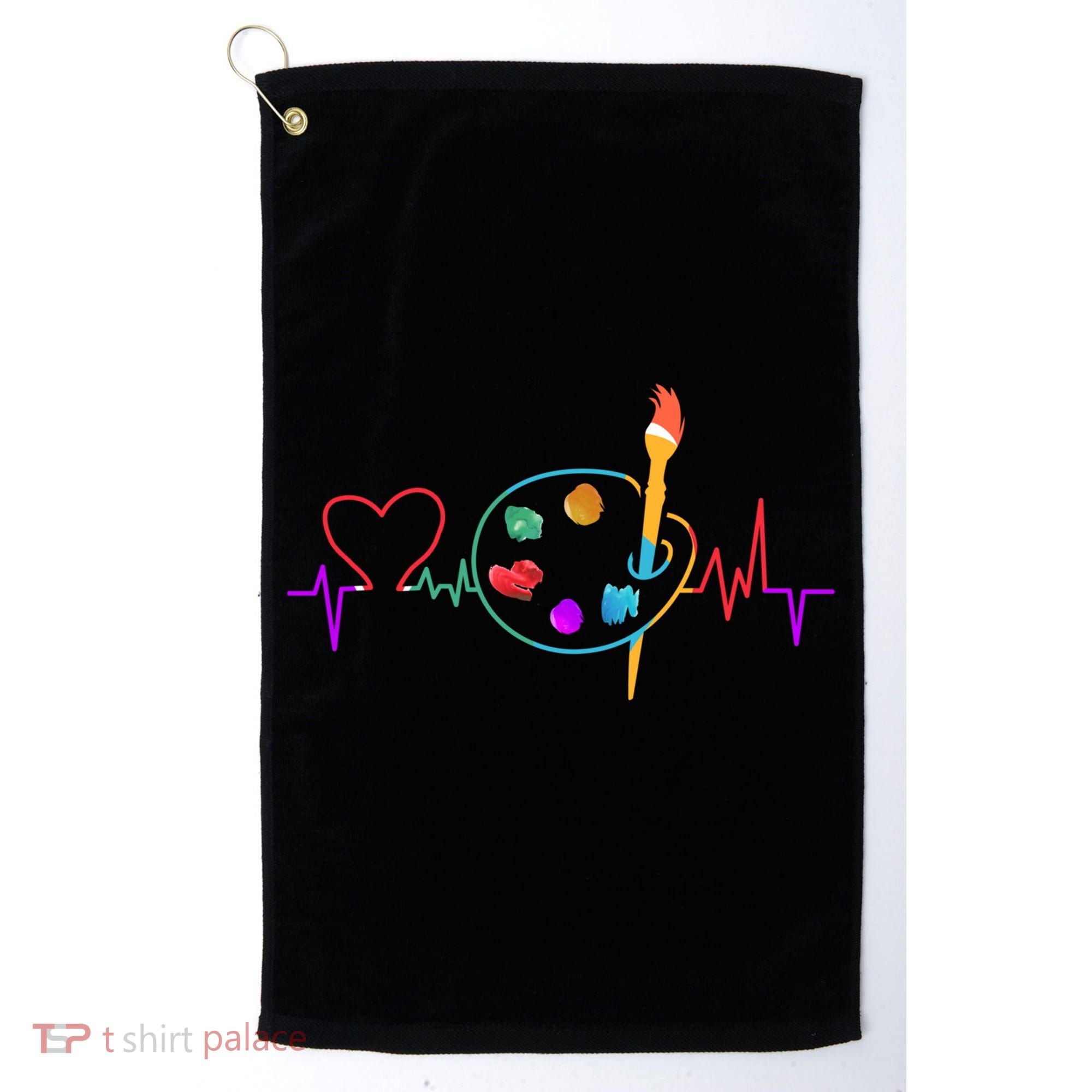 Funny Paint Palette Brush Artist Painter Gift Gift Golf Towel