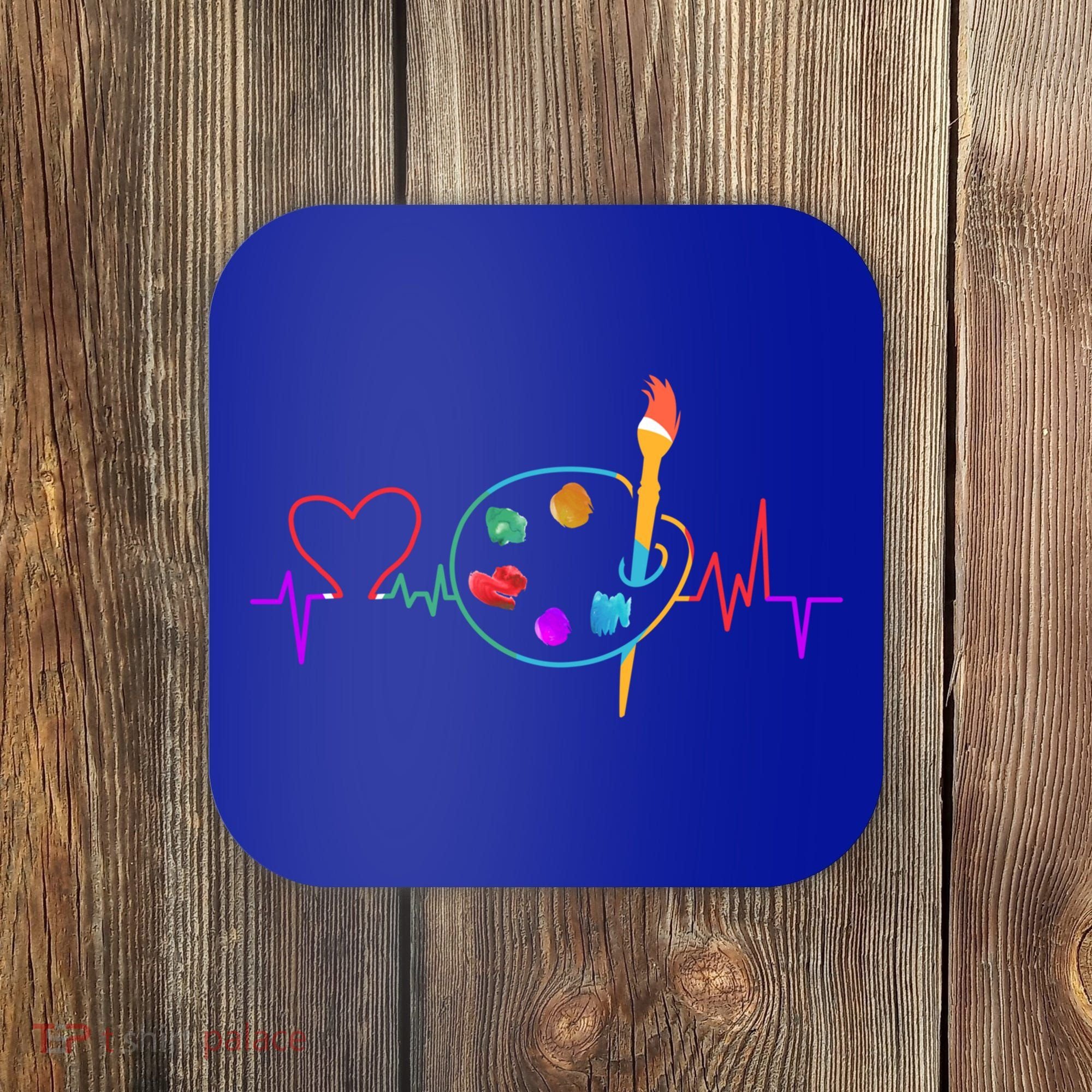 Funny Paint Palette Brush Artist Painter Gift Gift Coaster