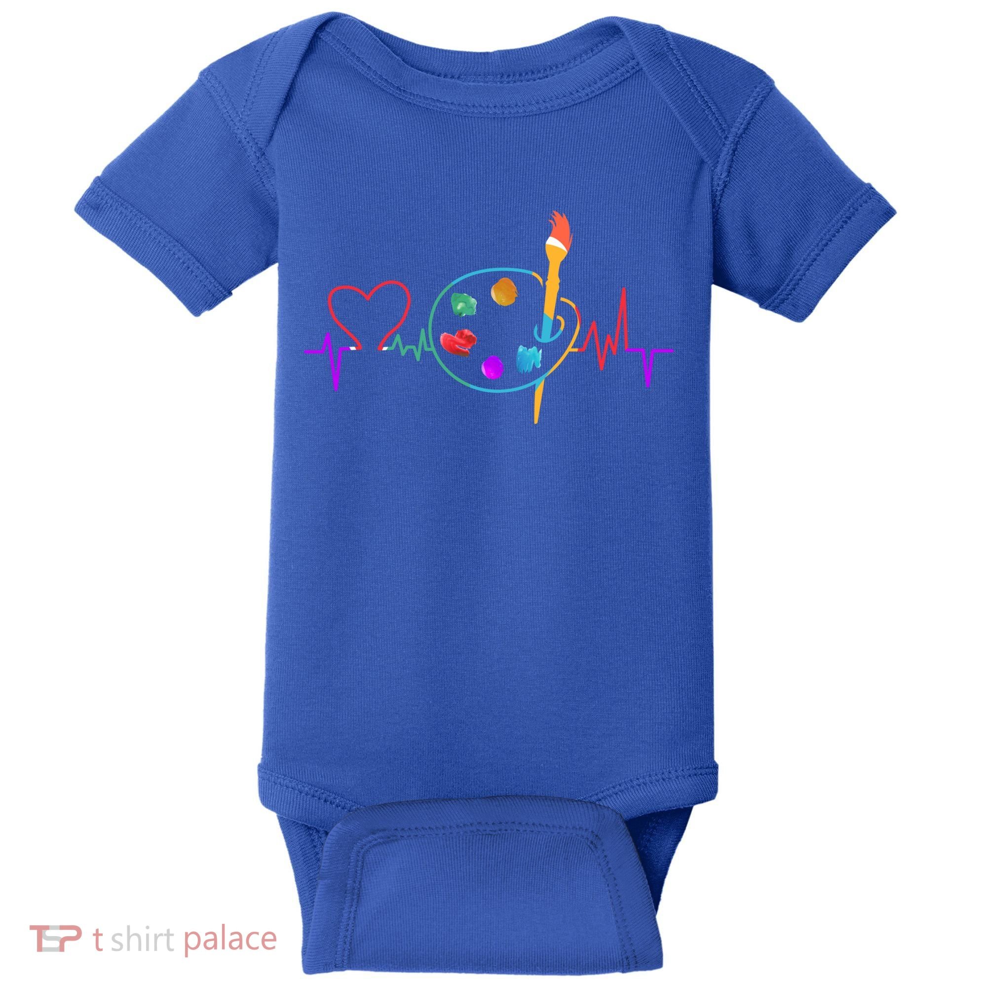 Funny Paint Palette Brush Artist Painter Gift Gift Baby Bodysuit