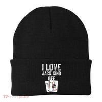 Funny Poker Player Quote Jack King Off Beanie thumb 0