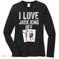 Funny Poker Player Quote Jack King Off Women's Long Sleeve Shirt thumb 0