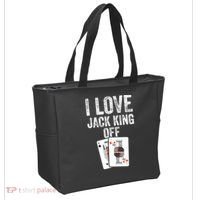 Funny Poker Player Quote Jack King Off Tote Bag thumb 2