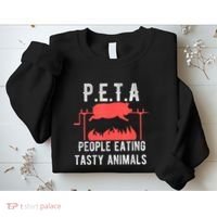 Funny P.E.T.A People Eating Tasty Animals Bbq Sweatshirt thumb 2