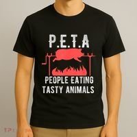 Funny P.E.T.A People Eating Tasty Animals Bbq T-Shirt thumb 3