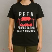 Funny P.E.T.A People Eating Tasty Animals Bbq T-Shirt thumb 4