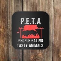 Funny P.E.T.A People Eating Tasty Animals Bbq Coaster thumb 0