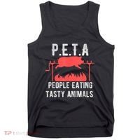 Funny P.E.T.A People Eating Tasty Animals Bbq Tank Top thumb 0