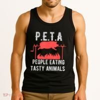 Funny P.E.T.A People Eating Tasty Animals Bbq Tank Top thumb 3
