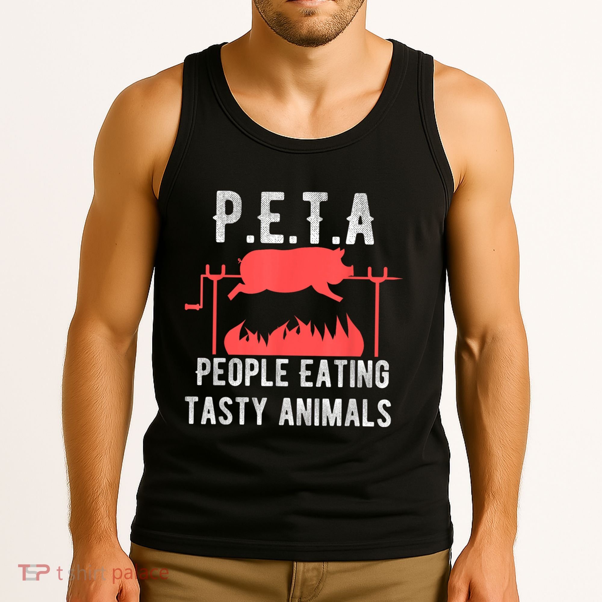 Funny P.E.T.A People Eating Tasty Animals Bbq Tank Top