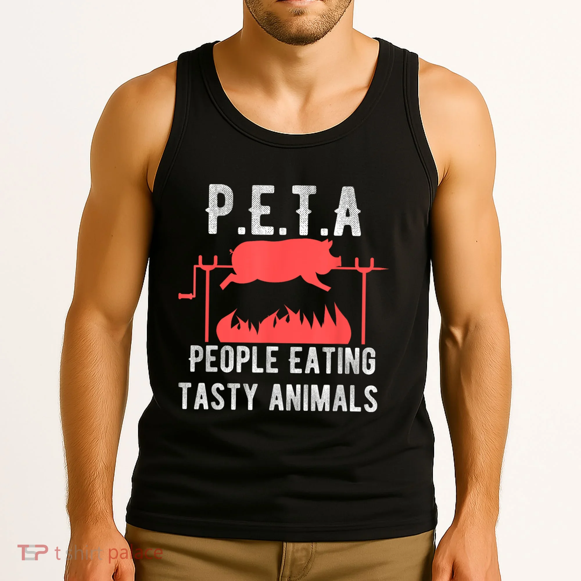 Funny P.E.T.A People Eating Tasty Animals Bbq Tank Top