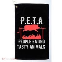 Funny P.E.T.A People Eating Tasty Animals Bbq Golf Towel thumb 0