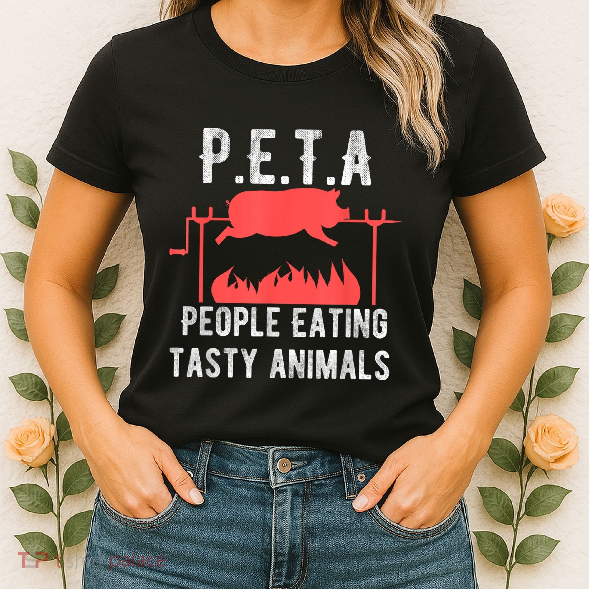 Funny P.E.T.A People Eating Tasty Animals Bbq Women's T-Shirt