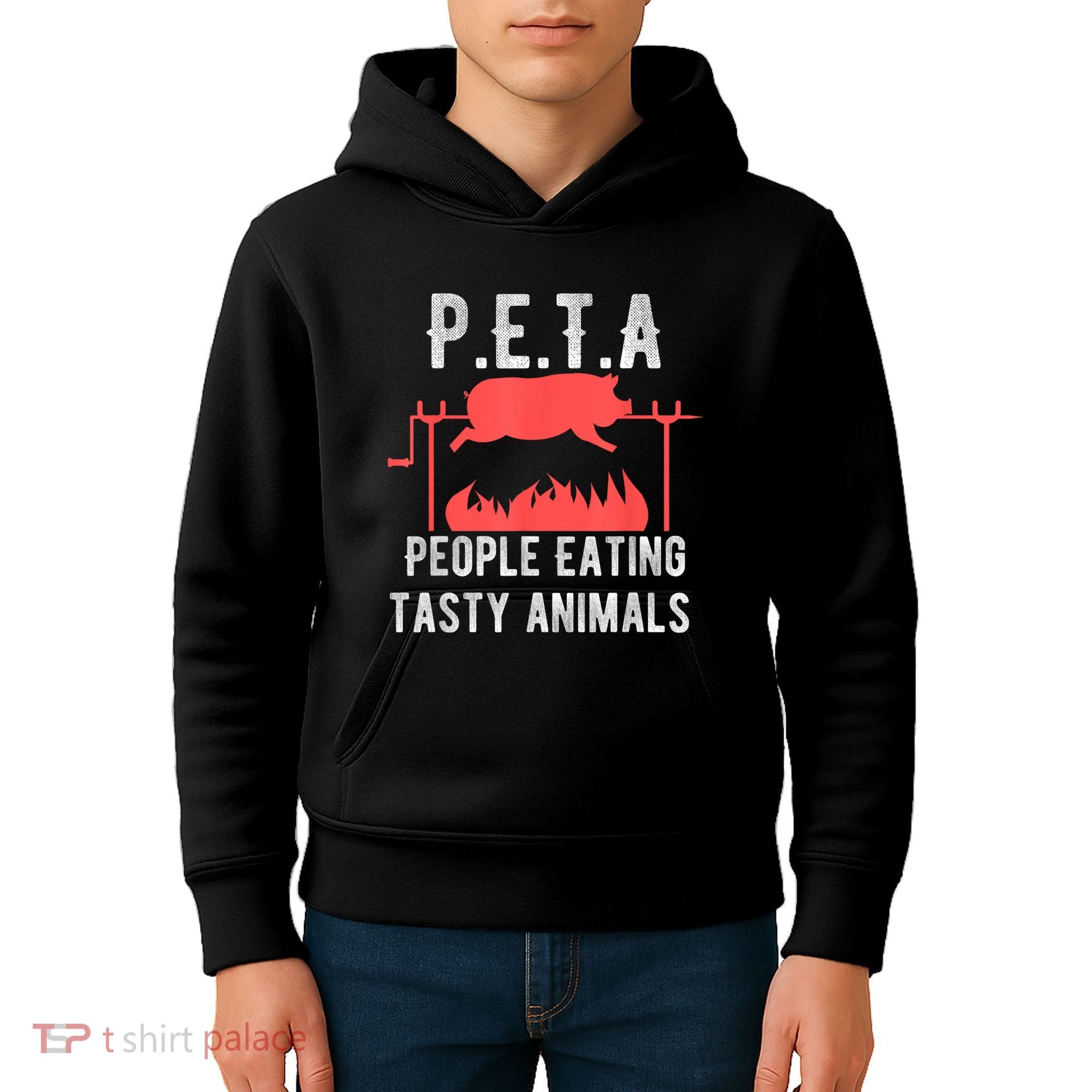 Funny P.E.T.A People Eating Tasty Animals Bbq Kids Hoodie