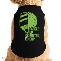 Funny Pickleball Paddle Up Butter Cup Doggie Tank thumb 0