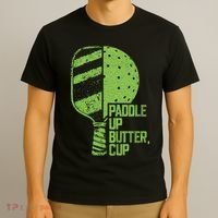 Funny Pickleball Paddle Up Butter Cup T-Shirt thumb 3