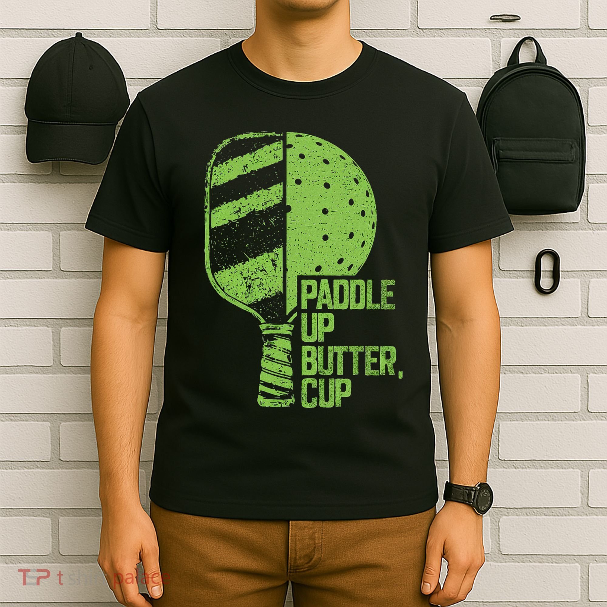 Funny Pickleball Paddle Up Butter Cup T-Shirt