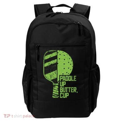 Funny Pickleball Paddle Up Butter Cup Backpack