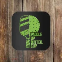 Funny Pickleball Paddle Up Butter Cup Coaster thumb 0