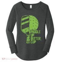 Funny Pickleball Paddle Up Butter Cup Women's Perfect Tri Tunic Long Sleeve Shirt thumb 0