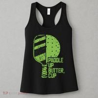 Funny Pickleball Paddle Up Butter Cup Women's Tank Top thumb 3