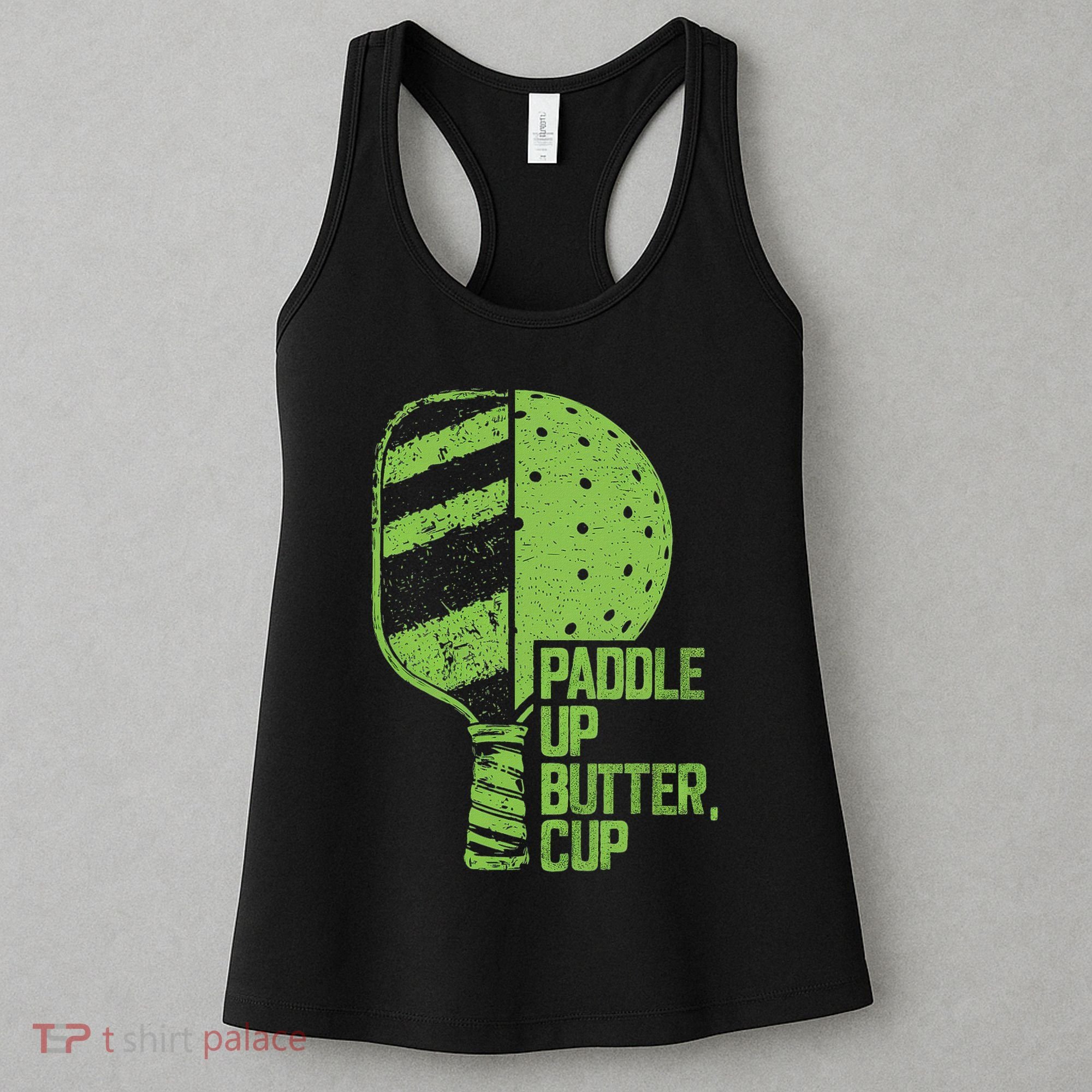 Funny Pickleball Paddle Up Butter Cup Women's Tank Top