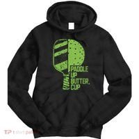 Funny Pickleball Paddle Up Butter Cup Tie Dye Hoodie thumb 0