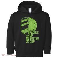 Funny Pickleball Paddle Up Butter Cup Toddler Hoodie thumb 0