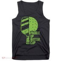 Funny Pickleball Paddle Up Butter Cup Tank Top thumb 0