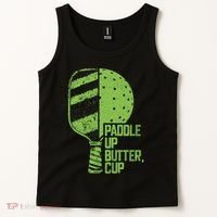 Funny Pickleball Paddle Up Butter Cup Tank Top thumb 2