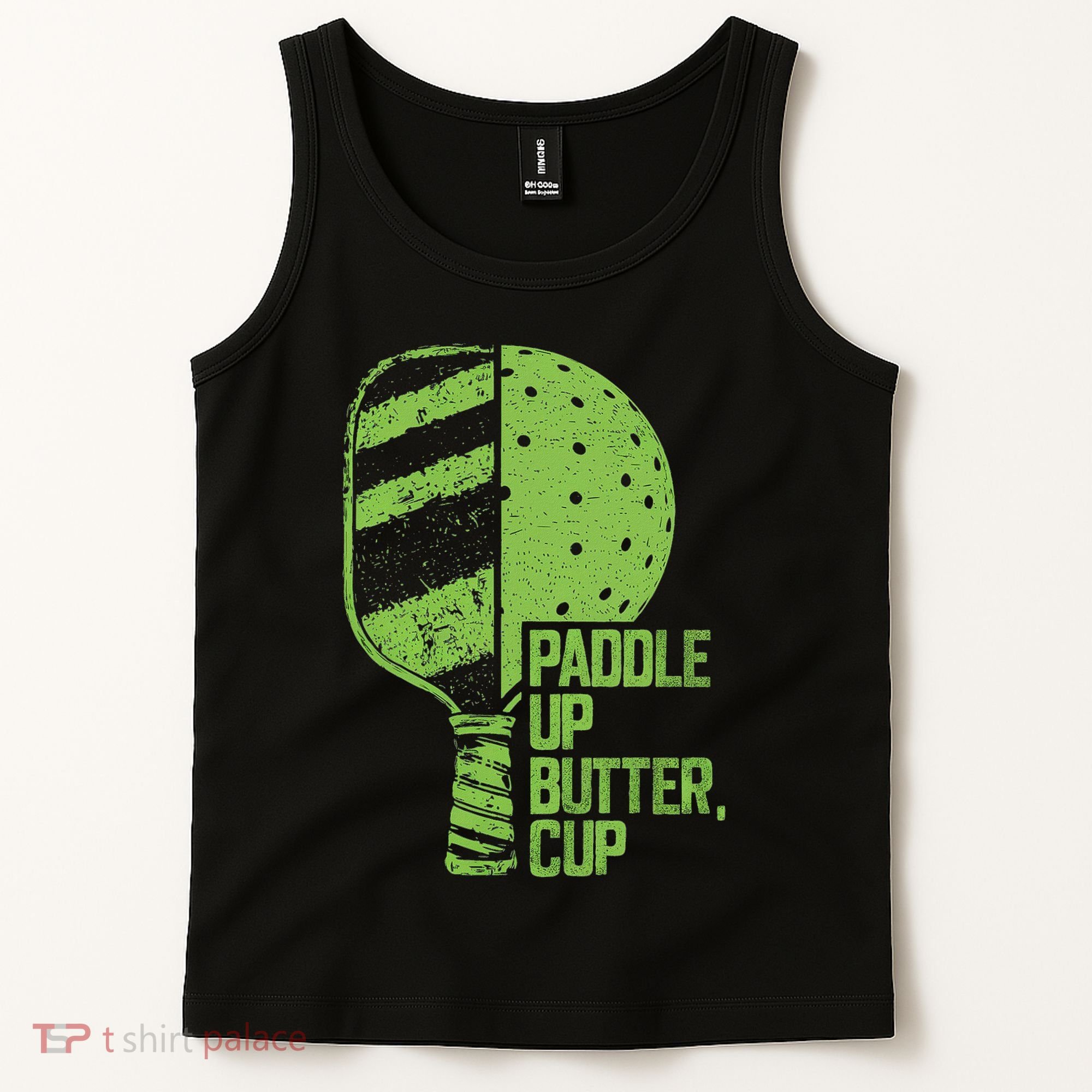 Funny Pickleball Paddle Up Butter Cup Tank Top