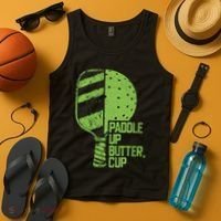 Funny Pickleball Paddle Up Butter Cup Tank Top thumb 4