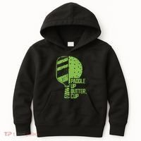 Funny Pickleball Paddle Up Butter Cup Kids Hoodie thumb 0