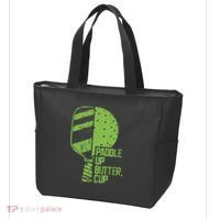 Funny Pickleball Paddle Up Butter Cup Tote Bag thumb 3